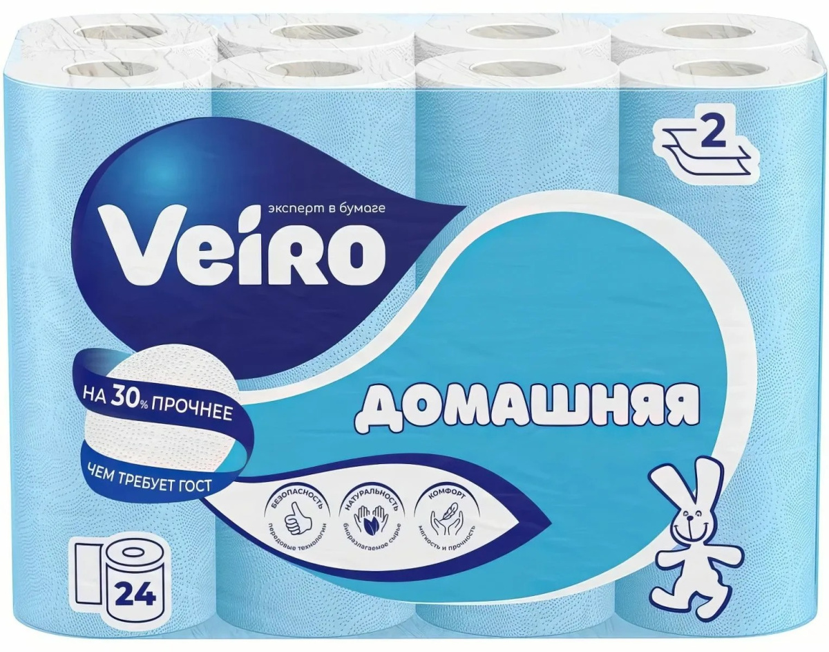 Туалетная бумага Viero 2 слоя 12 шт