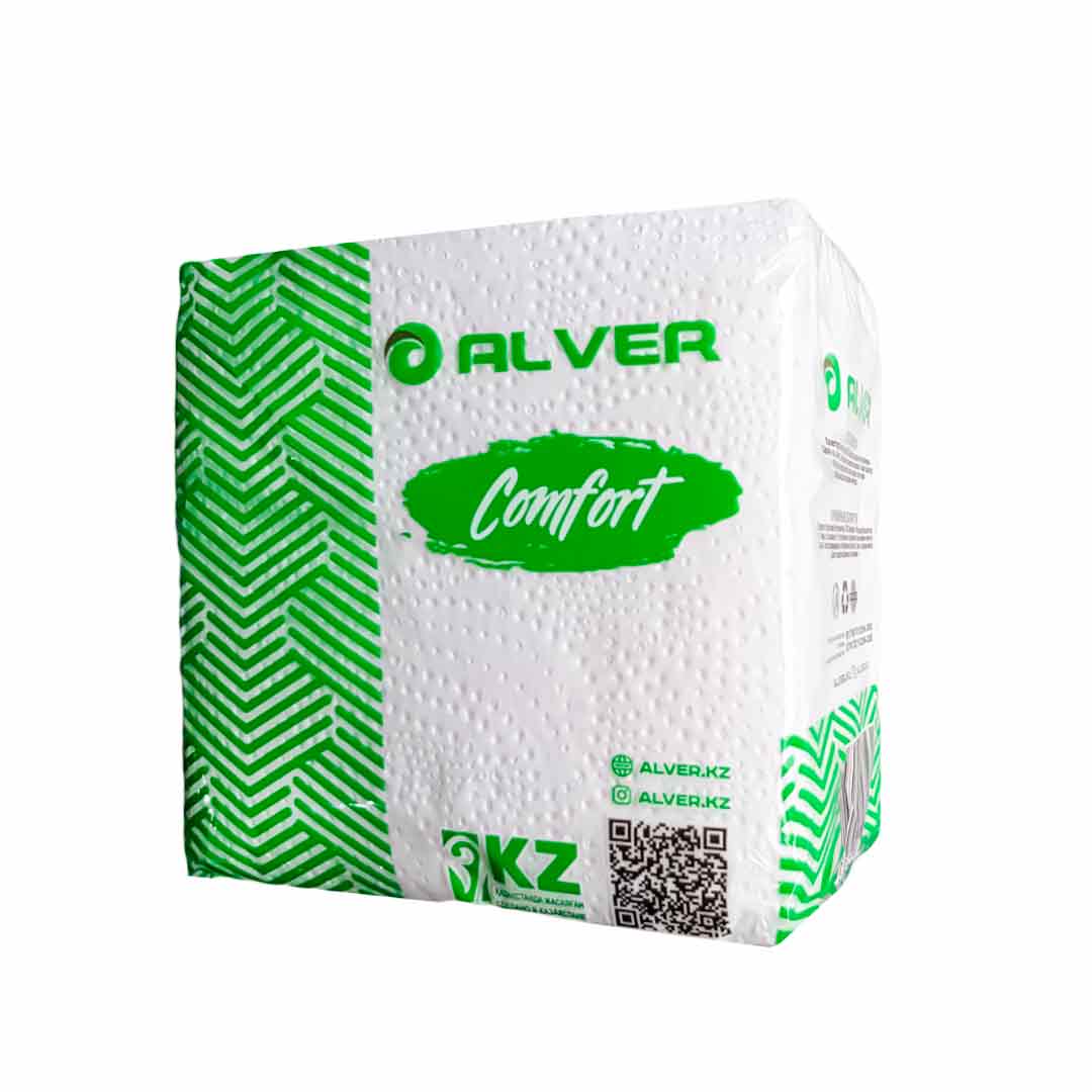 Салфетки бумажные ALVER 24*24 см 1-сл белая  