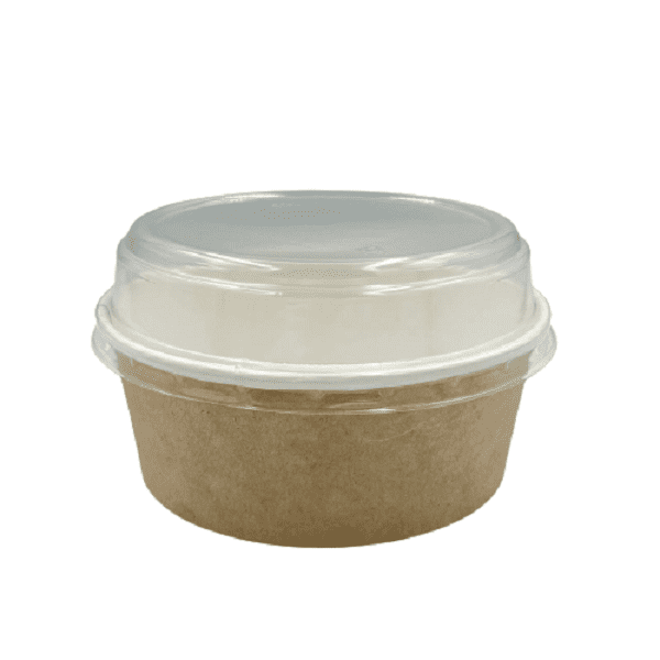Контейнер круглый OSQ Round Bowl Крафт 750мл, крышка 40055,40233