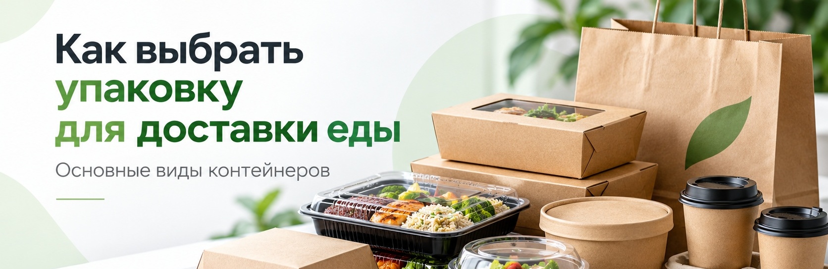 Выбор упаковок для горячих блюд, супов, салатов, напитков и доставки.
