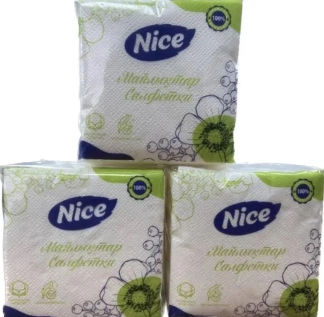 *Салфетки бумажные Nice, 23*23см, 60 листов, 78шт/уп
