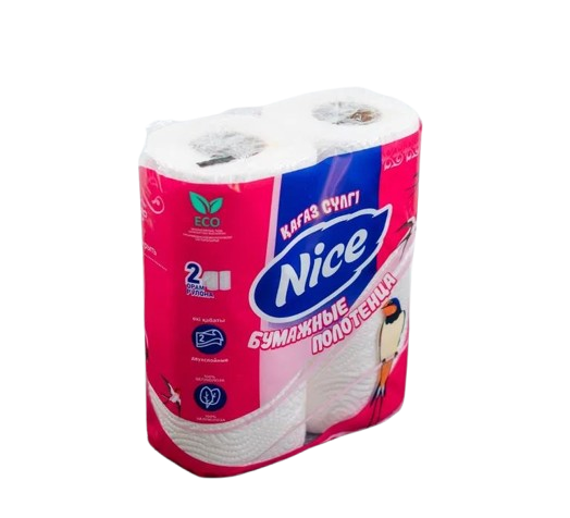 Полотенце бумажное Nice "Ласточка" 2 слоя 2 рул