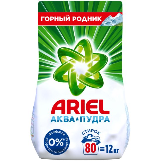Порошок стиральный ARIEL Горный родник 12 кг для белого