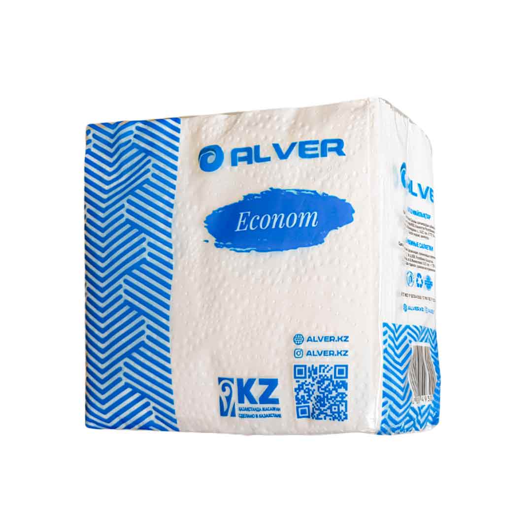 Салфетки бумажные ALVER Econom 24*24 см