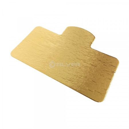 Подложка картонная золото, с держателем, 100*65 мм, прямоугольник