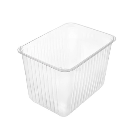 Контейнер 2000 мл ПРОЗРАЧНЫЙ 186*132 Ake Plast, крышка 44046