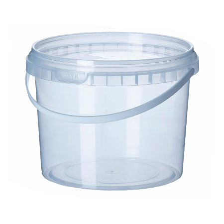 Ведро 800 мл, прозрачное, без крышки, крышка 42066