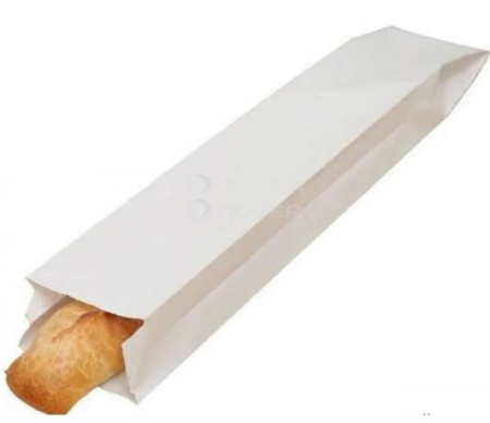 Крафт-пакет белый с плос. дном, без ручек, 110*50*610, 1000 шт/кор.