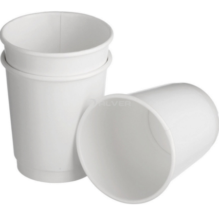 Стакан бумажный для горячих напитков двухслойный белый 250 мл ( 25шт/пач, 500шт/кор. 2703)