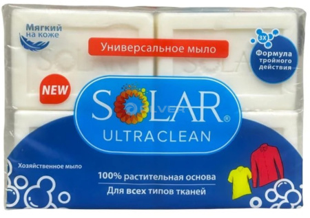 Мыло хозяйственное Solar Классическое 4шт*125 гр