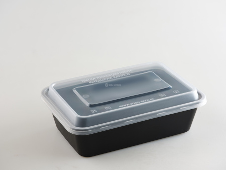 Контейнер 650мл Черный матовый 170*120 Премиум, с крышкой