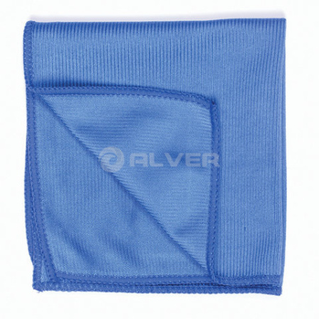Тряпка из микрофибры 35*40 см, для стекла, Cиний, 270гр/м² (т)