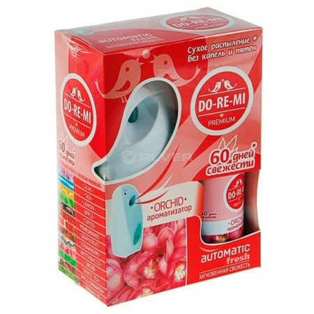 ДИСПЕНСЕР комплект Освежитель воздуха До-ре-ми  Премиум Орхидея автом. диспенсер с батарейкой