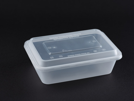 Контейнер 650мл Прозрачный матовый 170*120 Премиум, с крышкой
