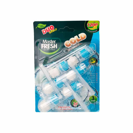 Туалетный блок Master FRESH для унитаза Duo Effect Моркой  3шт