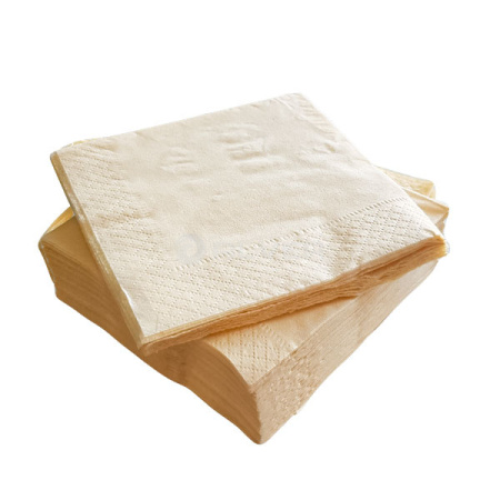 Салфетки бумажные 24*24 см, 2-сл. 250 шт. Шампань