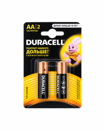 Батарейки DURACELL Light АА 2шт, пальчиковые, алкалиновые