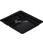 Контейнер для суши  С-18/4 Черная  (900шт./уп), крышка 46010