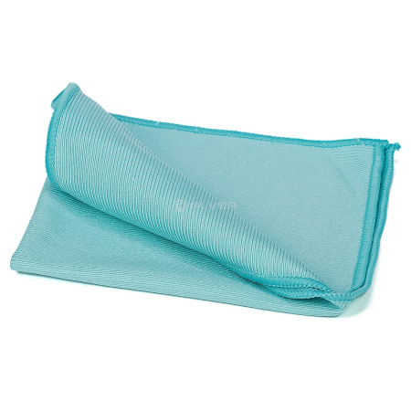 Тряпка из микрофибры 35*35 см, для стекла, Бирюза, 270гр/м² (т)