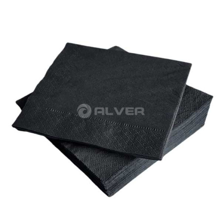 Салфетки бумажные 24*24 см, 2-сл. 250 шт. Черные