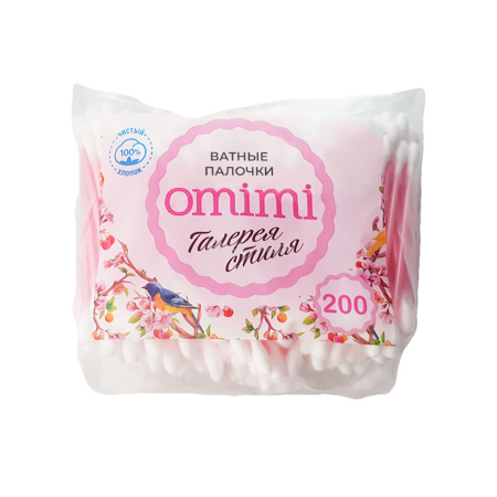 *Ватные палочки OMMI 200 шт 