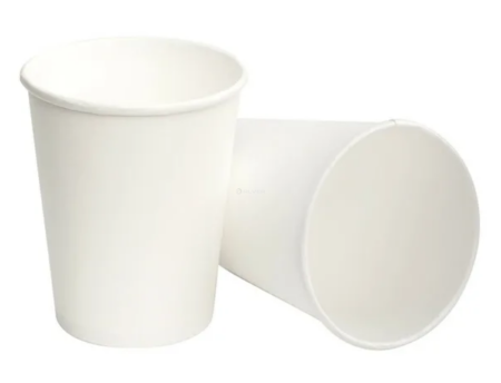*Стакан бумажный для горячих напитков белый 300 мл (50шт/пач, 800шт/кор, 2102)