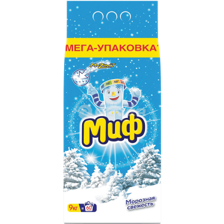 Порошок стиральный МИФ МОРОЗНАЯ СВЕЖЕСТЬ 9кг
