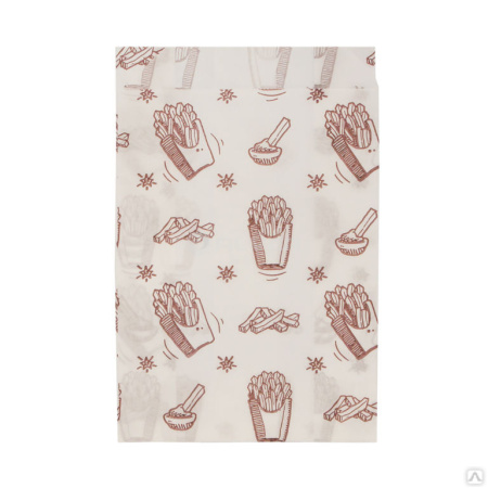 Крафт пакет "Картошка фри"  175*110*50 жиростойкий