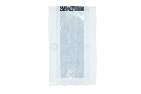 Крафт-пакет белый с V- образным дном, без ручек, с окном  200(100)*60*340, 1000 шт/кор.