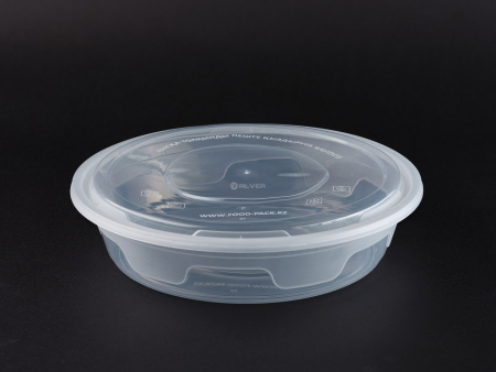 Контейнер круглый 1800мл Прозрачный Премиум, с крышкой