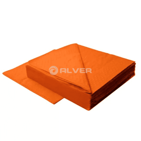 Салфетки бумажные 24*24 см, 2-сл. 250 шт. Оранжевые