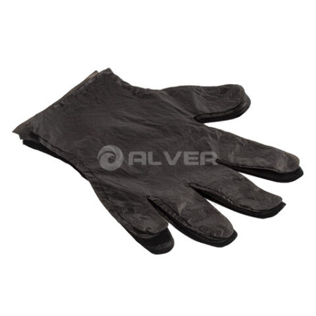 Перчатки одноразовые, полиэтиленовые черные размер L 100 шт/пач, 10000 шт/кор