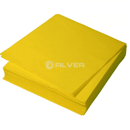 Салфетки бумажные 24*24 см, 2-сл. 250 шт. Желтые