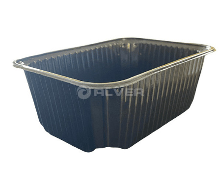 Контейнер 1000мл ЧЕРНЫЙ ПП 186*132 Фопос, крышка 44123