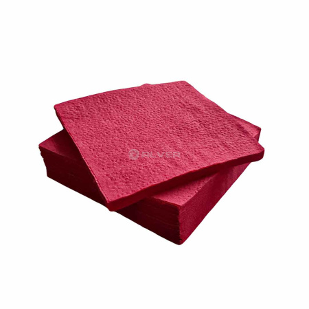 Салфетки бумажные 33*33 см, 1-сл. 300 л. Бордовые