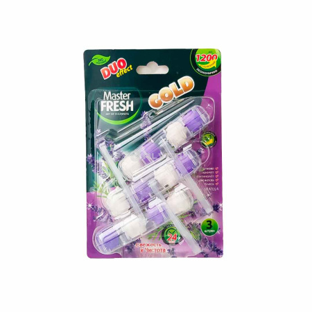 *Туалетный блок Master FRESH для унитаза Duo Effect Лаванда 3шт