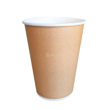 Стакан бумажный для горячих напитков Крафт, 350мл