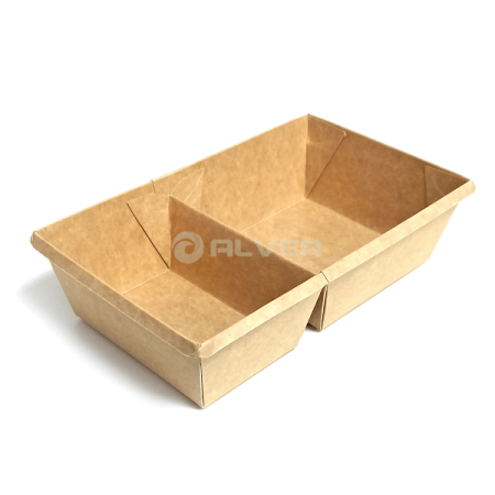 Салатник OneClick, 800 мл, Крафт, 2 секции (крышка 40087)