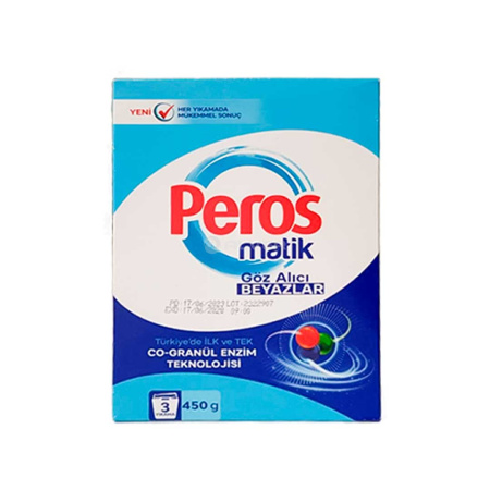Порошок стиральный PEROS для белого 450гр