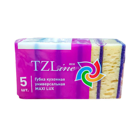 *Губки для посуды TZLine универсальные MAXI LUX 5 шт