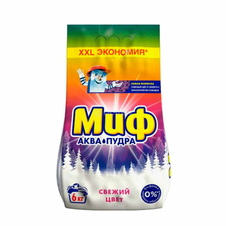 Порошок стиральный Миф Автомат 3в1 СВЕЖИЙ ЦВЕТ 6кг