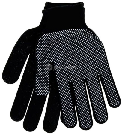 Перчатки х/б, Черные 12 пар/уп