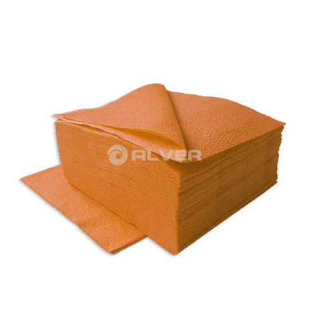 Салфетки бумажные 24*24 см, 1-сл.400 шт. Оранжевые